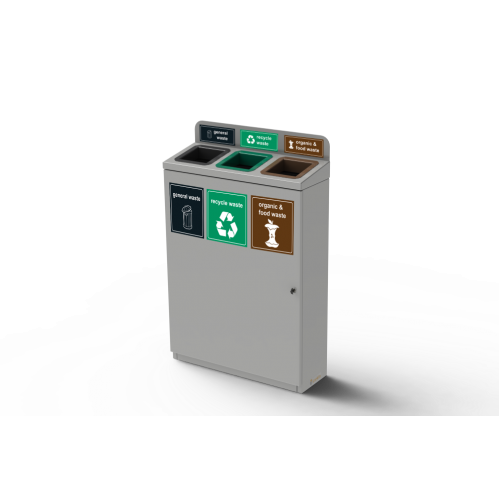 Internal Bin - Triple  | Litter Bins | Street Furniture Ireland | Larkin Engineering 